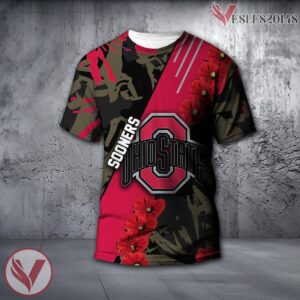 Oklahoma Sooners NCAA With Red Poppy Flower 3D Shirt, Unique Gift For Fans - Vesles2014S