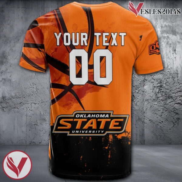Oklahoma State Cowboys Basketball Grunge Pattern Unique Personalized T Shirts - Vesles2014S 1