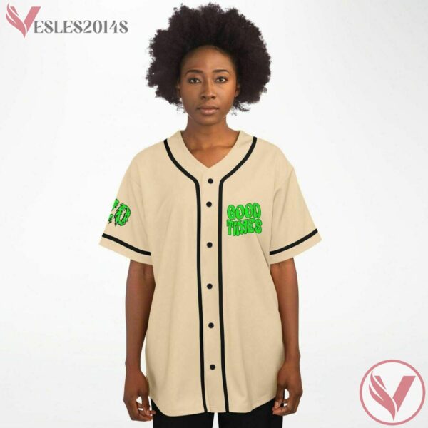 Old Man Hippie Stoner Pot Head Rave Baseball Jersey - Vesles2014s 2