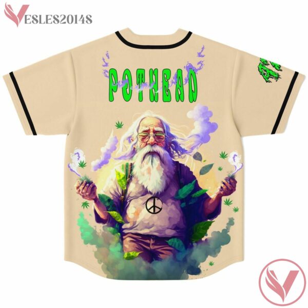 Old Man Hippie Stoner Pot Head Rave Baseball Jersey - Vesles2014s