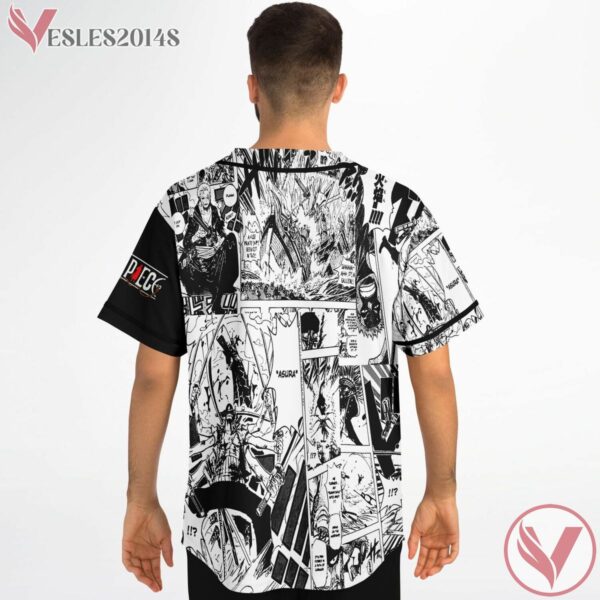 One Piece Manga Style Black And White Split Jersey - Vesles2014s 3