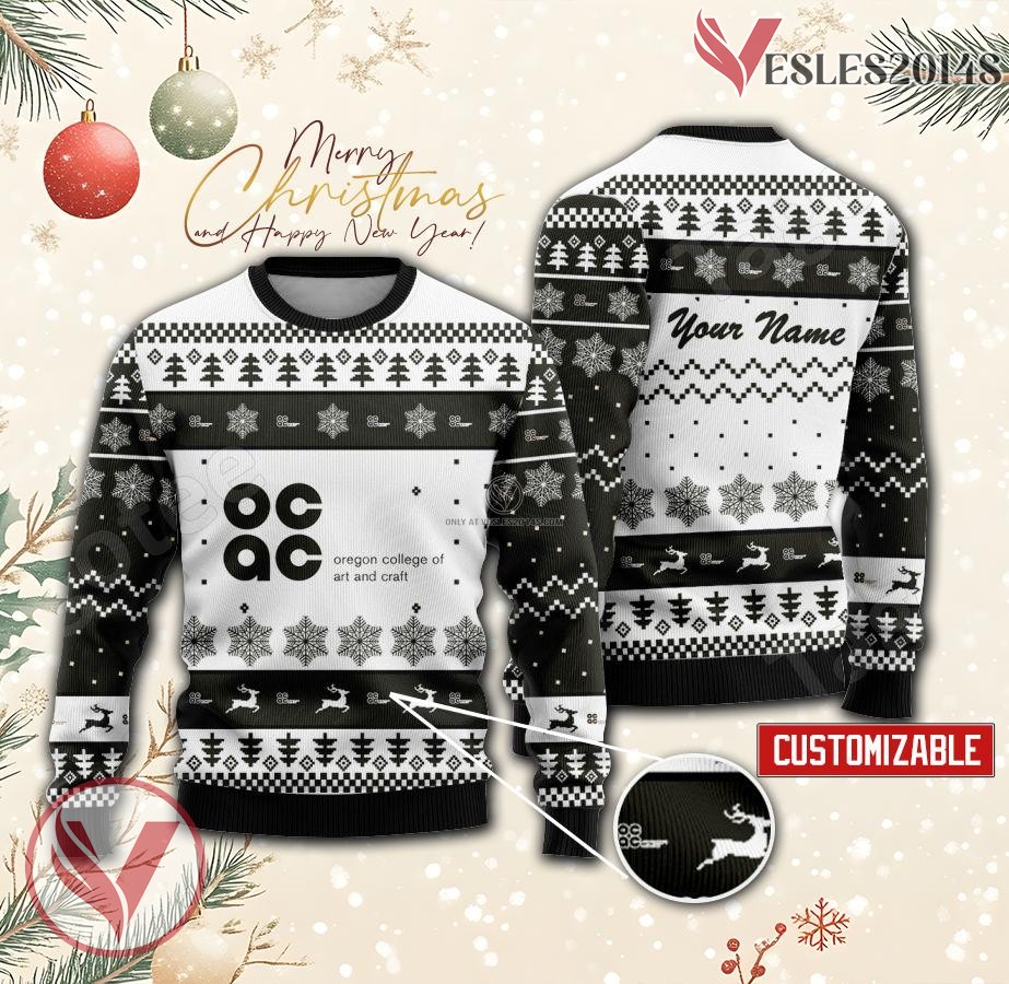 Oregon College of Art & Craft Custom Ugly Christmas Sweater, Unique Gift For Fans - Vesles2014s