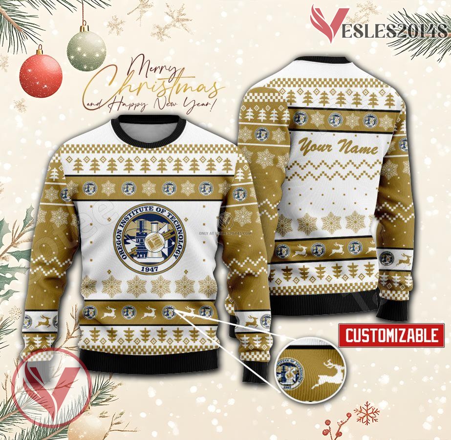 Oregon Institute of Technology Custom Ugly Christmas Sweater, Unique Gift For Fans - Vesles2014s