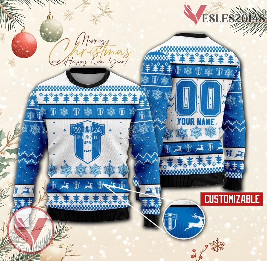 Orlen Wisla Plock Handball Custom Ugly Christmas Sweater, Unique Gift For Fans - Vesles2014s