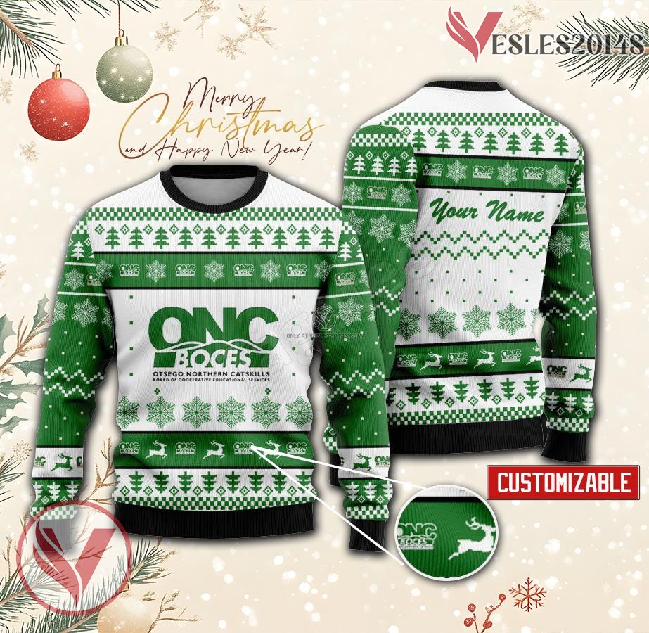 Otsego Northern Catskills BOCES Custom Ugly Christmas Sweater, Unique Gift For Fans - Vesles2014s