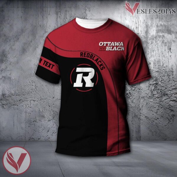 Ottawa RedBlacks Curve Customizable Shirt, Unique Gifts For CA Football Fans - Vesles2014s