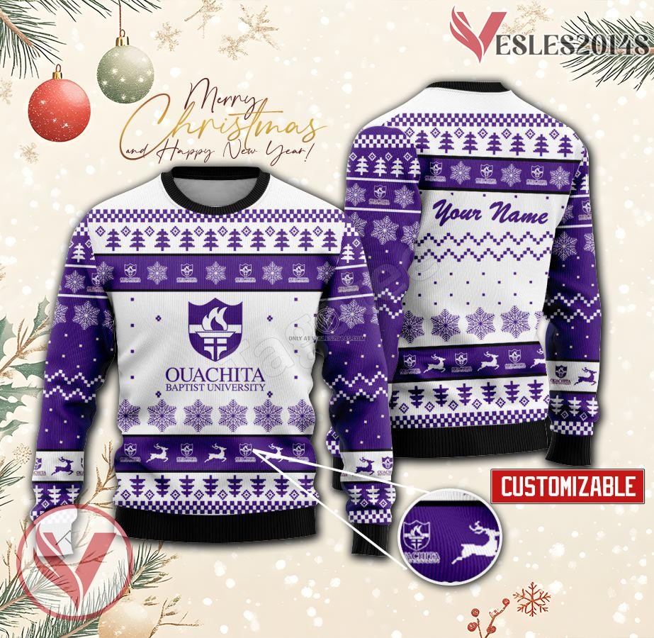 Ouachita Baptist University Custom Ugly Christmas Sweater, Unique Gift For Fans - Vesles2014s