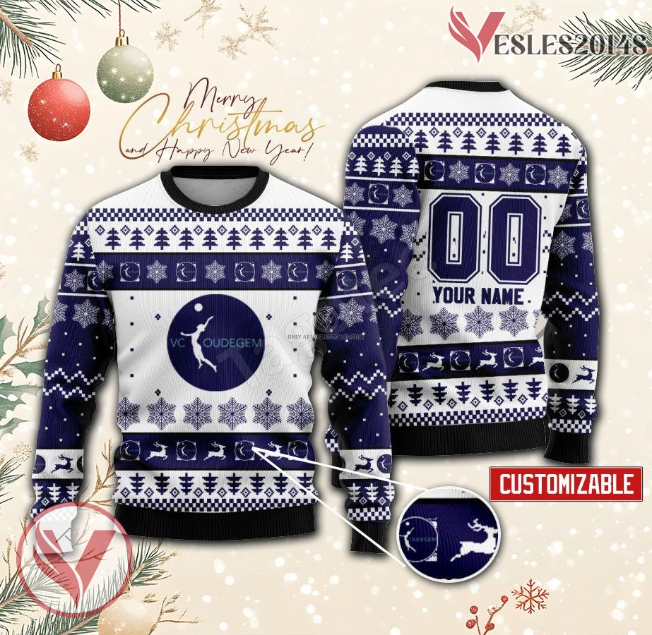 Oudegem Women Volleyball Custom Ugly Christmas Sweater, Unique Gift For Fans - Vesles2014s