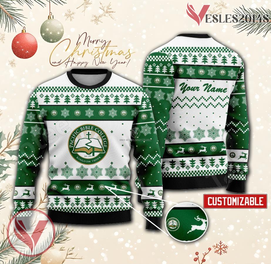 Pacific Bible College Custom Ugly Christmas Sweater, Unique Gift For Fans - Vesles2014s