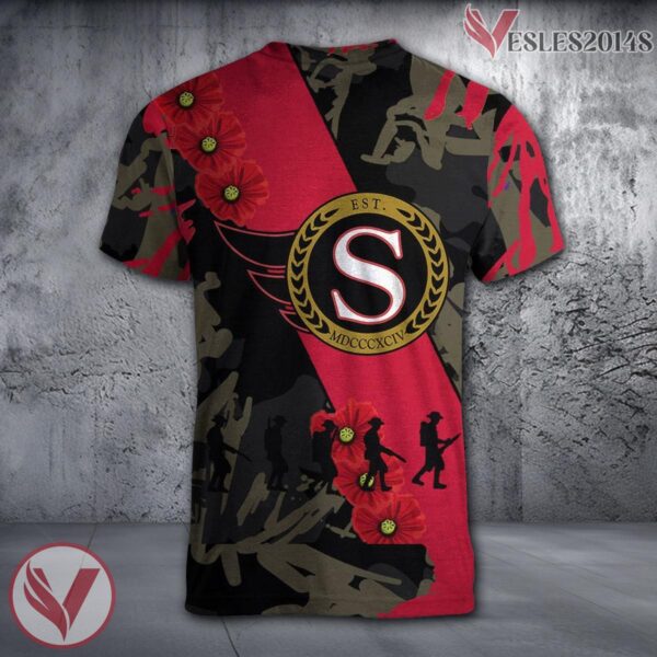 Pacific Tigers NCAA With Red Poppy Flower 3D Shirt, Unique Gift For Fans - Vesles2014S 1