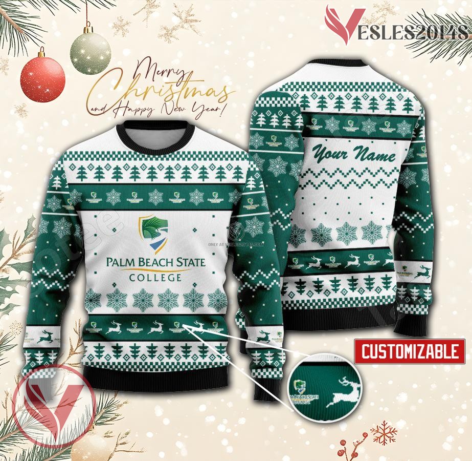 Palm Beach State Custom Ugly Christmas Sweater, Unique Gift For Fans - Vesles2014s