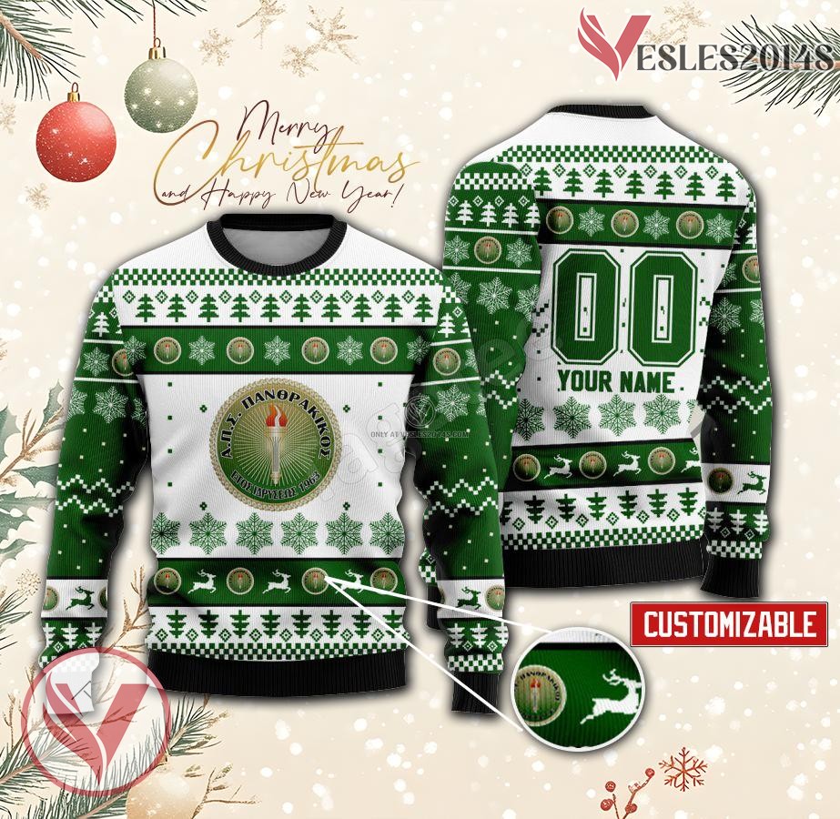 Panthrakikos Custom Ugly Christmas Sweater, Unique Gift For Fans - Vesles2014s
