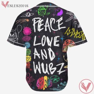 Peace Love And Wubz Jersey Rave Baseball Jersey For EDM Festivals - Vesles2014s 1