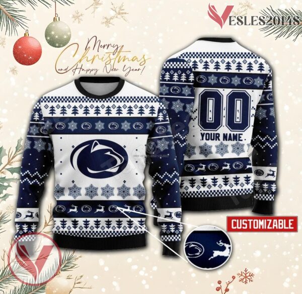 Penn State College Rugby Custom Ugly Christmas Sweater, Unique Gift For Fans - Vesles2014s