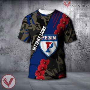 Penn State Nittany Lions NCAA With Red Poppy Flower 3D Shirt, Unique Gift For Fans - Vesles2014S