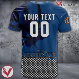 Pepperdine Waves Basketball Grunge Pattern Unique Personalized T Shirts - Vesles2014S 1