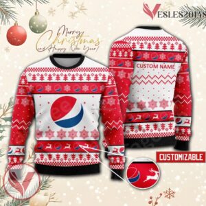 Pepsi Logo Personalized Ugly Christmas Sweater, Unique Gift For Fans - Vesles2014s