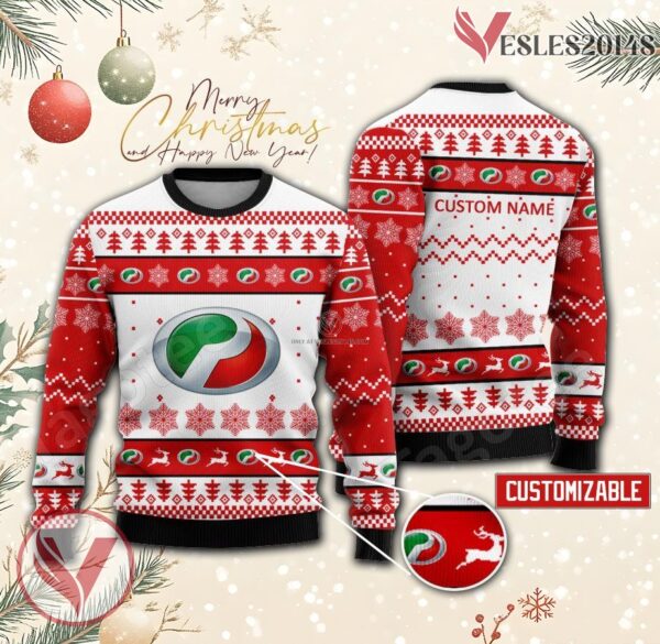 Perodua Logo Personalized Ugly Christmas Sweater, Unique Gift For Fans - Vesles2014s