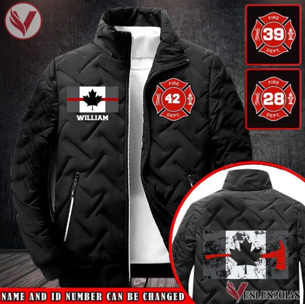 Personalized Canadian Firefighter Custom Name & Id Jacket Uniform Custom Clothes, Unique Gifts For Employee - Vesles2014s