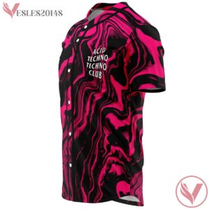 Pink Liquid Anti Techno Techno Club Baseball Jersey - Vesles2014s 1