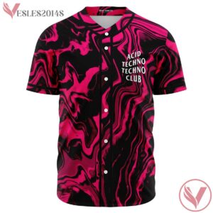 Pink Liquid Anti Techno Techno Club Baseball Jersey - Vesles2014s 3