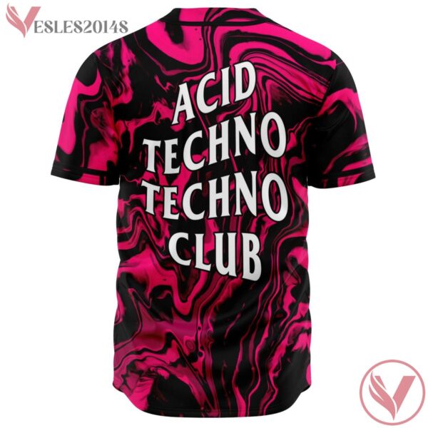 Pink Liquid Anti Techno Techno Club Baseball Jersey - Vesles2014s