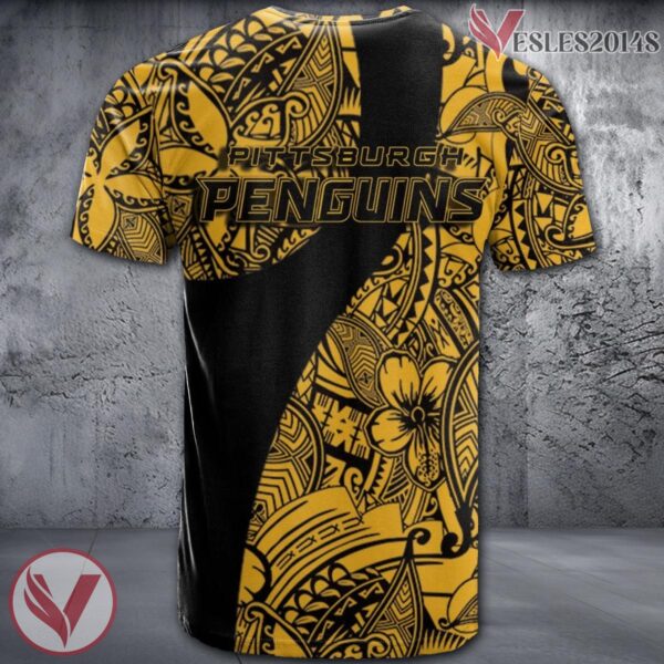 Pittsburgh Penguins Polynesian Pattern Shirt, Unique Gifts For NHL Fans - Vesles2014s 1