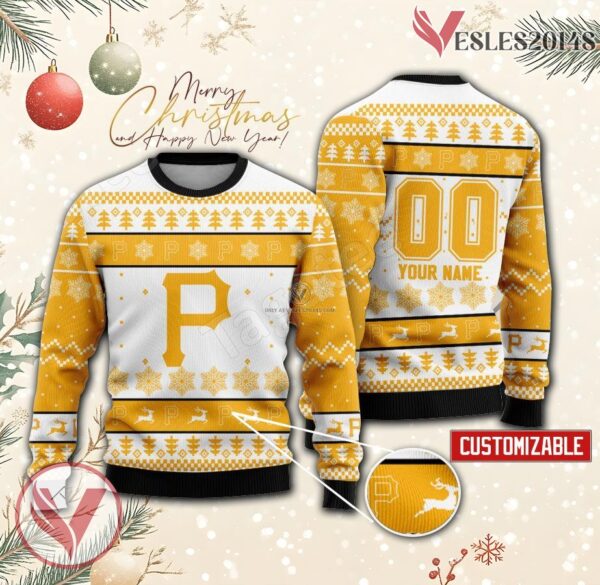 Pittsburgh Pirates Baseball Custom Ugly Christmas Sweater, Unique Gift For Fans - Vesles2014s