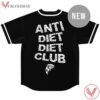 Pizza Slice Anti Diet Club Black Plain Baseball Jersey - Vesles2014s