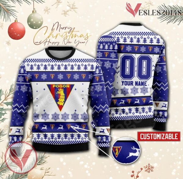 Pogon Szczecin Custom Ugly Christmas Sweater, Unique Gift For Fans - Vesles2014s