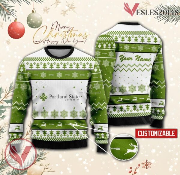 Portland State University Custom Ugly Christmas Sweater, Unique Gift For Fans - Vesles2014s