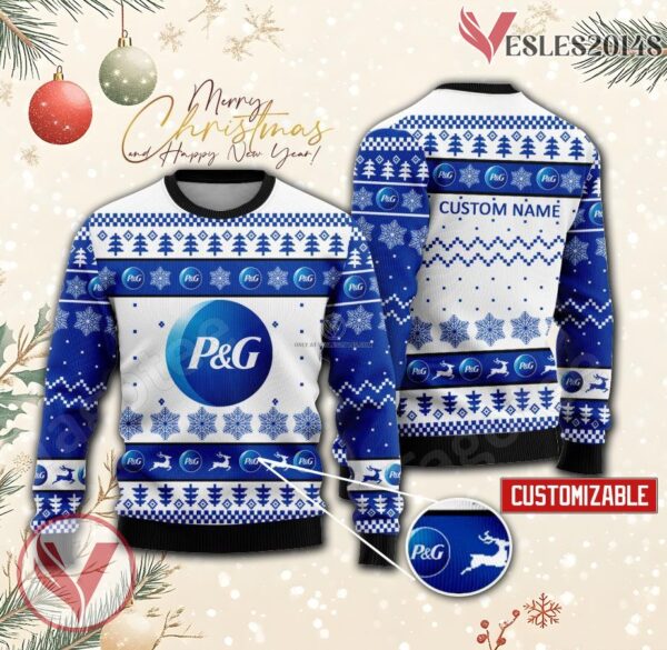 Procter and Gamble Logo Personalized Ugly Christmas Sweater, Unique Gift For Fans - Vesles2014s