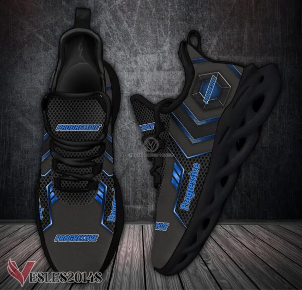 Progressive Logo Custom Shoes Style 2, Best Running Shoes For Fans - Vesles2014S