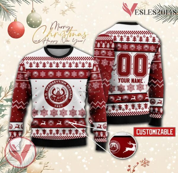 Proodeftiki Custom Ugly Christmas Sweater, Unique Gift For Fans - Vesles2014s