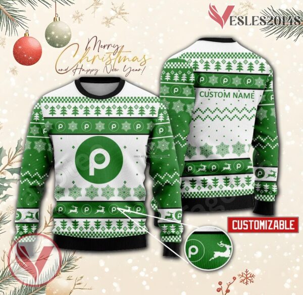 Publix Super Markets Logo Personalized Ugly Christmas Sweater, Unique Gift For Fans - Vesles2014s