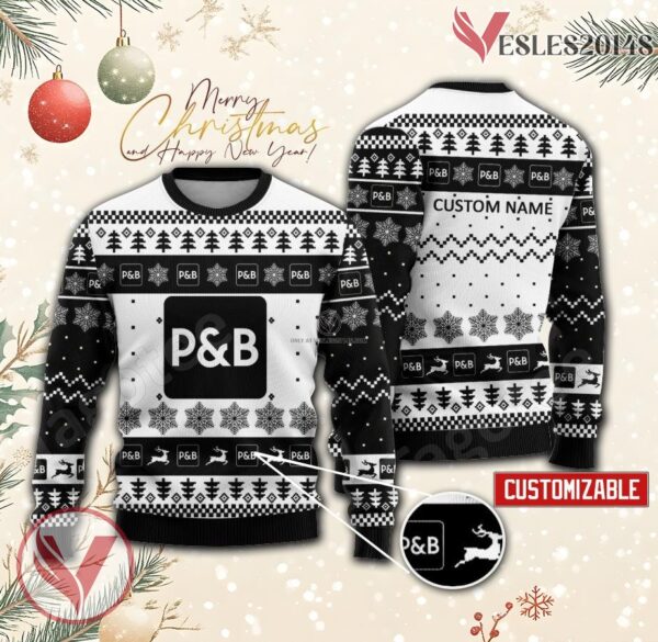 Pull & Bear Logo Personalized Ugly Christmas Sweater, Unique Gift For Fans - Vesles2014s
