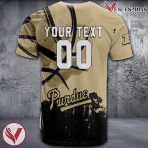 Purdue Boilermakers Basketball Grunge Pattern Unique Personalized T Shirts - Vesles2014S 1