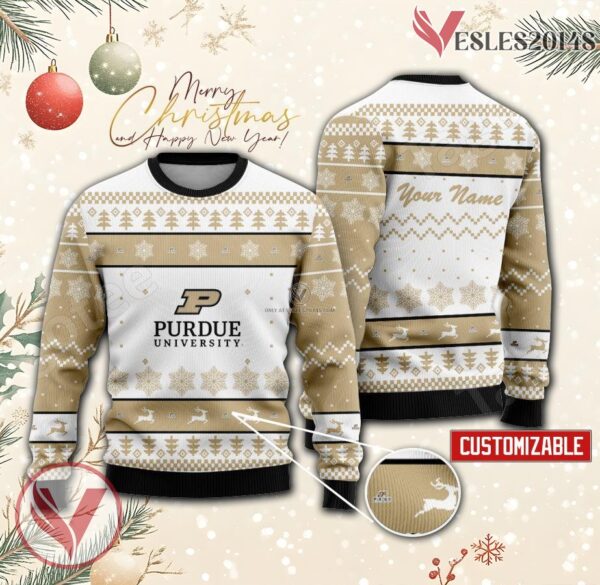 Purdue University-Main Campus Custom Ugly Christmas Sweater, Unique Gift For Fans - Vesles2014s