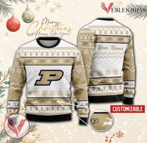 Purdue University - Purdue Polytechnic Indianapolis Custom Ugly Christmas Sweater, Unique Gift For Fans - Vesles2014s