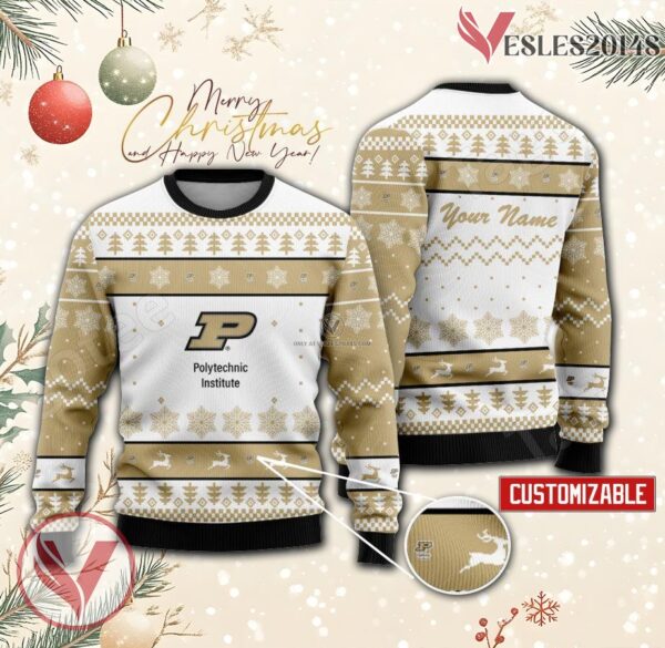 Purdue University - Purdue Polytechnic Vincennes Personalized Ugly Christmas Sweater, Unique Gift For Fans - Vesles2014s