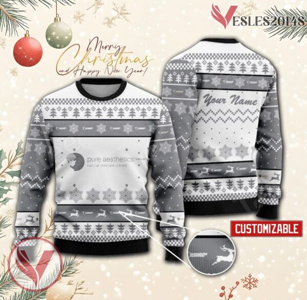 Pure Aesthetics Natural Skincare School Custom Ugly Christmas Sweater, Unique Gift For Fans - Vesles2014s