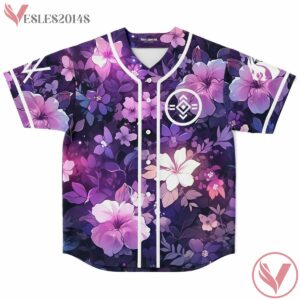 Purple Floral Rachel Baseball Jersey - Vesles2014s