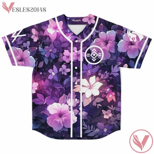Purple Floral Rachel Baseball Jersey - Vesles2014s