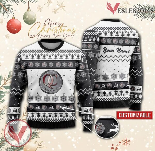 Quest College Custom Ugly Christmas Sweater, Unique Gift For Fans - Vesles2014s