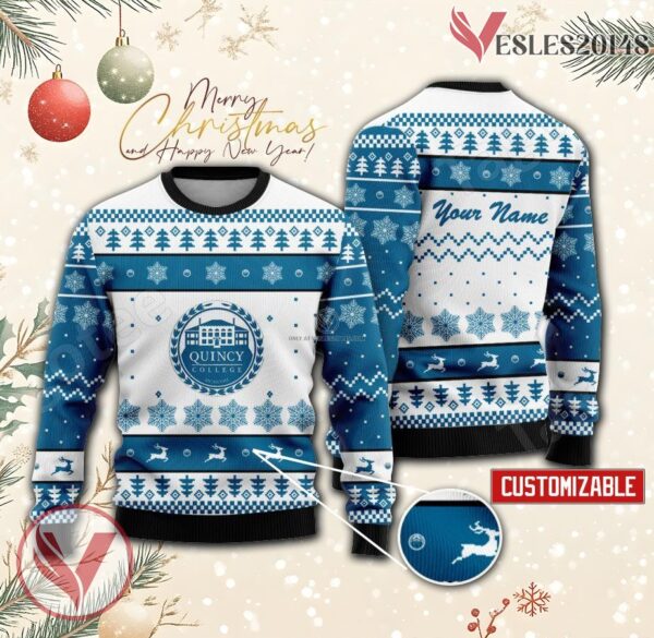 Quincy College Custom Ugly Christmas Sweater, Unique Gift For Fans - Vesles2014s