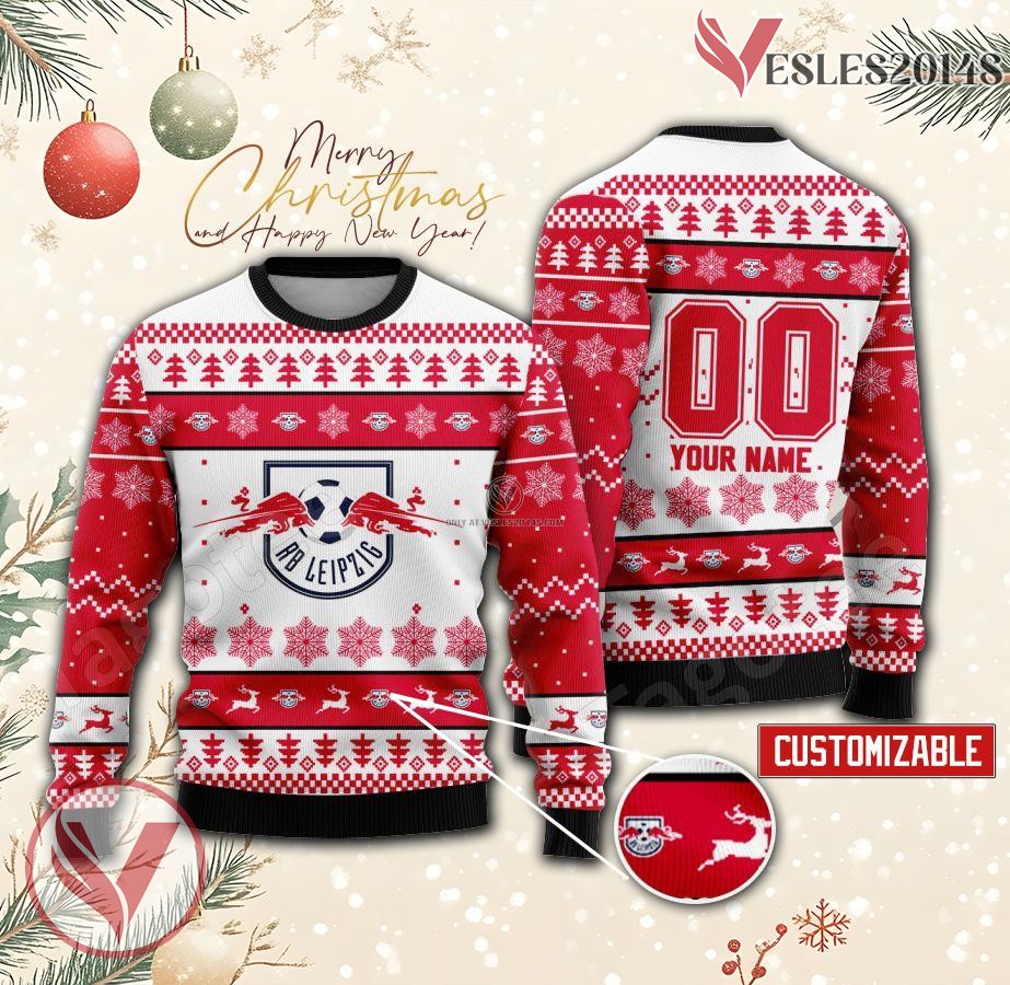 RB Leipzig Custom Ugly Christmas Sweater, Unique Gift For Fans - Vesles2014s