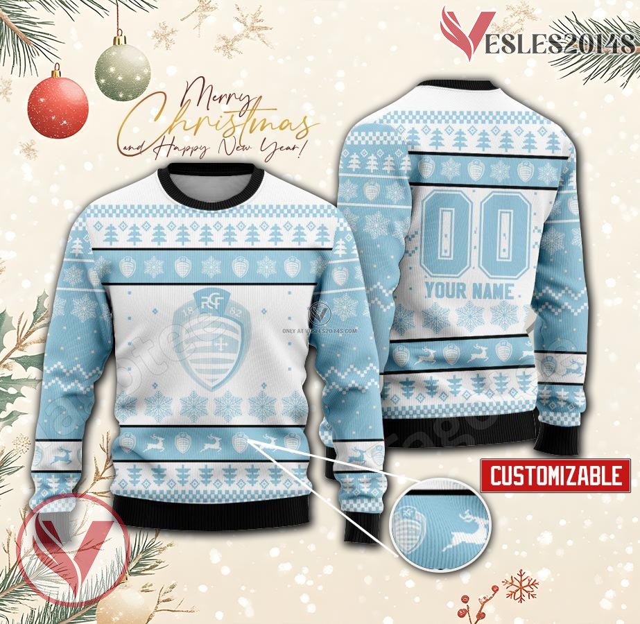 Racing Club de France Custom Ugly Christmas Sweater, Unique Gift For Fans - Vesles2014s