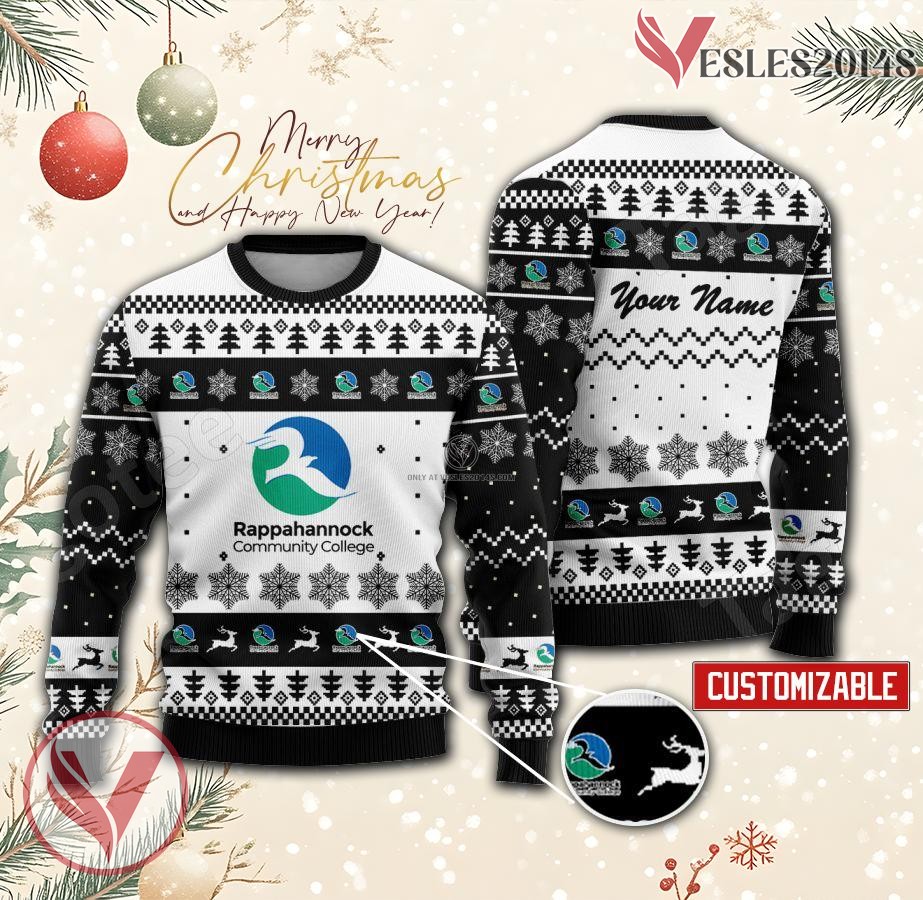 Rappahannock Community College Custom Ugly Christmas Sweater, Unique Gift For Fans - Vesles2014s