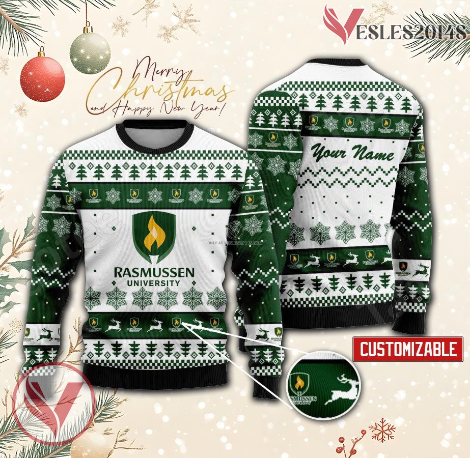 Rasmussen University Custom Ugly Christmas Sweater, Unique Gift For Fans - Vesles2014s