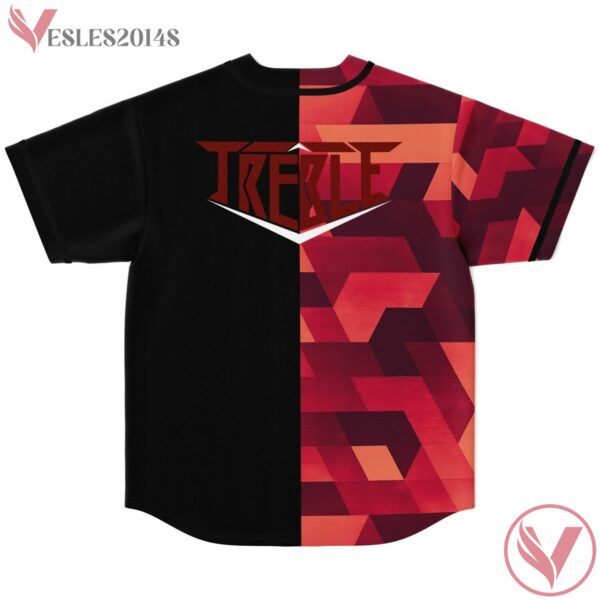Red Abstract Texture Pattern Treble Custom Jersey - Vesles2014s 1